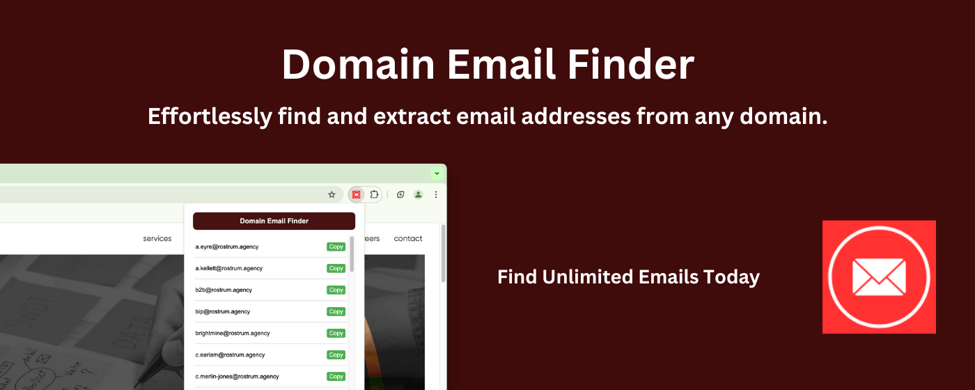 domain email finder Marquee new